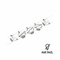 Paulmann CorDuo Seilsystem Cardan Basisset GU5.3  max. 5x10W   230/12V Weiß matt#Chrom