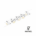 Paulmann CorDuo Seilsystem Cardan Basisset GU5.3  max. 5x10W   230/12V Weiß matt#Chrom