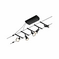 Paulmann CorDuo Seilsystem Salt Basisset GU5.3  max. 5x10W   230/12V Schwarz matt#Chrom