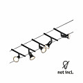 Paulmann CorDuo Seilsystem Salt Basisset GU5.3  max. 5x10W   230/12V Schwarz matt#Chrom