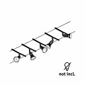 Paulmann CorDuo Seilsystem Salt Basisset GU5.3  max. 5x10W   230/12V Schwarz matt#Chrom