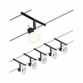 Paulmann CorDuo Seilsystem Sheela Basisset GU5.3  max. 5x10W   230/12V Schwarz matt#Chrom