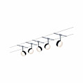 Paulmann CorDuo LED Seilsystem ClearLED Basisset  5x150lm 5x4W 2700K  230/12V Schwarz#Chrom