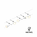Paulmann CorDuo Seilsystem Salt Basisset GU5.3  max. 5x10W   230/12V Weiß matt#Chrom