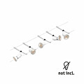 Paulmann CorDuo Seilsystem Salt Basisset GU5.3  max. 5x10W   230/12V Weiß matt#Chrom