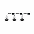 Paulmann LED Einbauleuchte Nova Coin Basisset schwenkbar  rund 84mm 50° Coin 3x6W 3x470lm 230V  2700K Schwarz matt