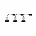 Paulmann LED Einbauleuchte 3-Step-Dim Nova Coin Basisset schwenkbar  rund 84mm 50° Coin 3x6W 3x470lm 230V dimmbar 2700K Schwarz matt