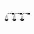 Paulmann LED Einbauleuchte 3-Step-Dim Nova Coin Basisset starr IP44 rund 78mm  Coin 3x6W 3x470lm 230V dimmbar 2700K Schwarz matt