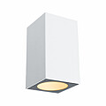 Paulmann LED Außenwandleuchte Flame insektenfreundlich IP44 eckig 58x103mm 2200K 4W 265lm 230V 75° Weiß Metall