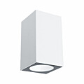 Paulmann LED Außenwandleuchte Flame insektenfreundlich IP44 eckig 58x103mm 2200K 4W 265lm 230V 75° Weiß Metall
