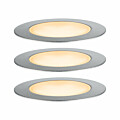 Paulmann Plug & Shine LED Bodeneinbauleuchte Floor Basisset Insektenfreundlich IP67 2200K 3x2W  21VA Silber