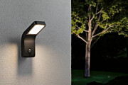 Paulmann LED Außenwandleuchte Kulma Bewegungsmelder seewasserresistent IP44  90x174mm 3000K 7.5W 500lm 230V  Anthrazit Aluminium