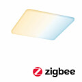 Paulmann VariFit LED Einbaupanel Smart Home Zigbee 3.0 Veluna IP44 eckig 185x185mm  15W 1000lm Tunable White Satin dimmbar