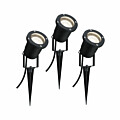 Paulmann LED Gartenstrahler  IP65 rund 92mm 3000K 3x3.5W 3x230lm 230V  Schwarz Aluminium