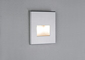 Paulmann LED Wandeinbauleuchte Edge Quadro  eckig 80x5mm  1.2W 50lm 230V  2700K Chrom matt