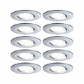 Paulmann LED Einbauleuchte Calla Basisset schwenkbar IP65 rund 90mm 30°  10x6W 10x530lm 230V  4000K Chrom matt