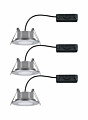 Paulmann LED Einbauleuchte Calla Basisset schwenkbar IP65 rund 90mm 30°  3x5.2W 3x460lm 230V dimmbar 4000K Chrom matt