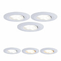 Paulmann LED Einbauleuchte Calla Basisset schwenkbar IP65 rund 90mm 30°  3x5W 3x400lm 230V  White Switch Weiß matt