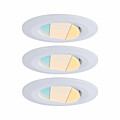 Paulmann LED Einbauleuchte Calla Basisset schwenkbar IP65 rund 90mm 30°  3x5W 3x400lm 230V  White Switch Weiß matt