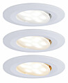 Paulmann LED Einbauleuchte Calla Basisset schwenkbar IP65 rund 90mm 30°  3x5W 3x400lm 230V  White Switch Weiß matt