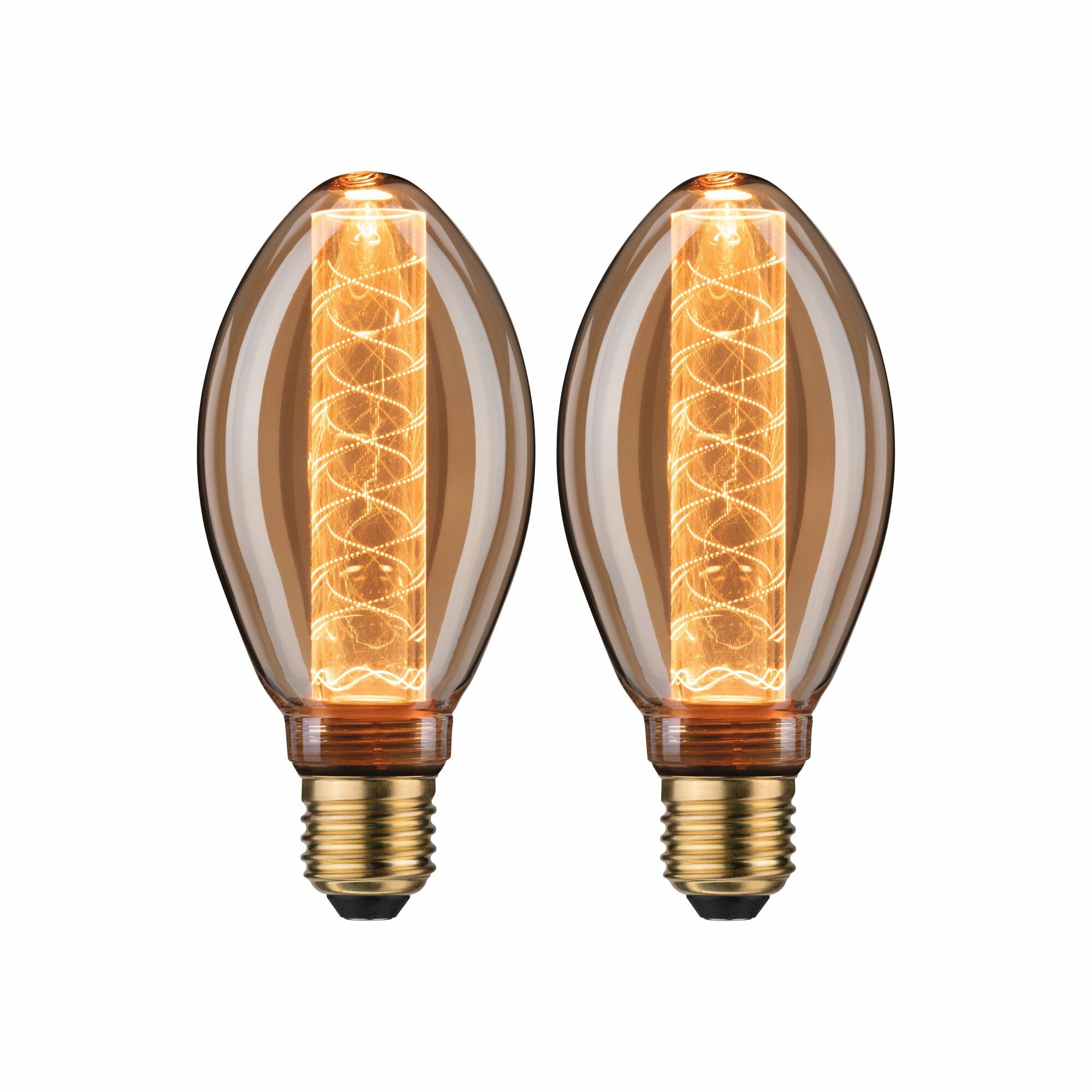 Paulmann Inner Glow Edition Bundle LED Innenkolben E27 230V 2x230lm 2x4W 1800K Gold Spiralmuster