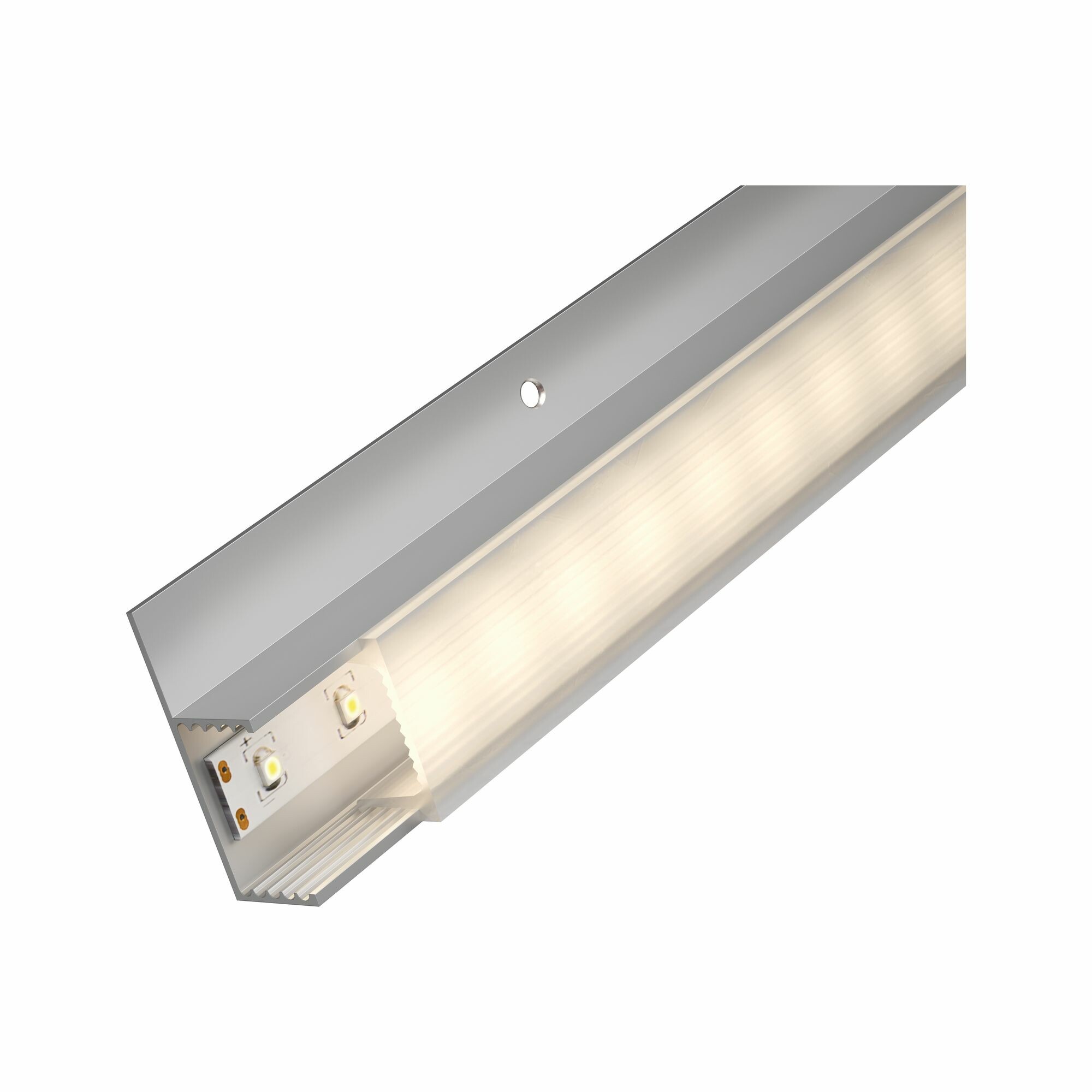 Paulmann LED Strip Einbauprofil Socle Weißer Diffusor 1m Alu eloxiert#Satin