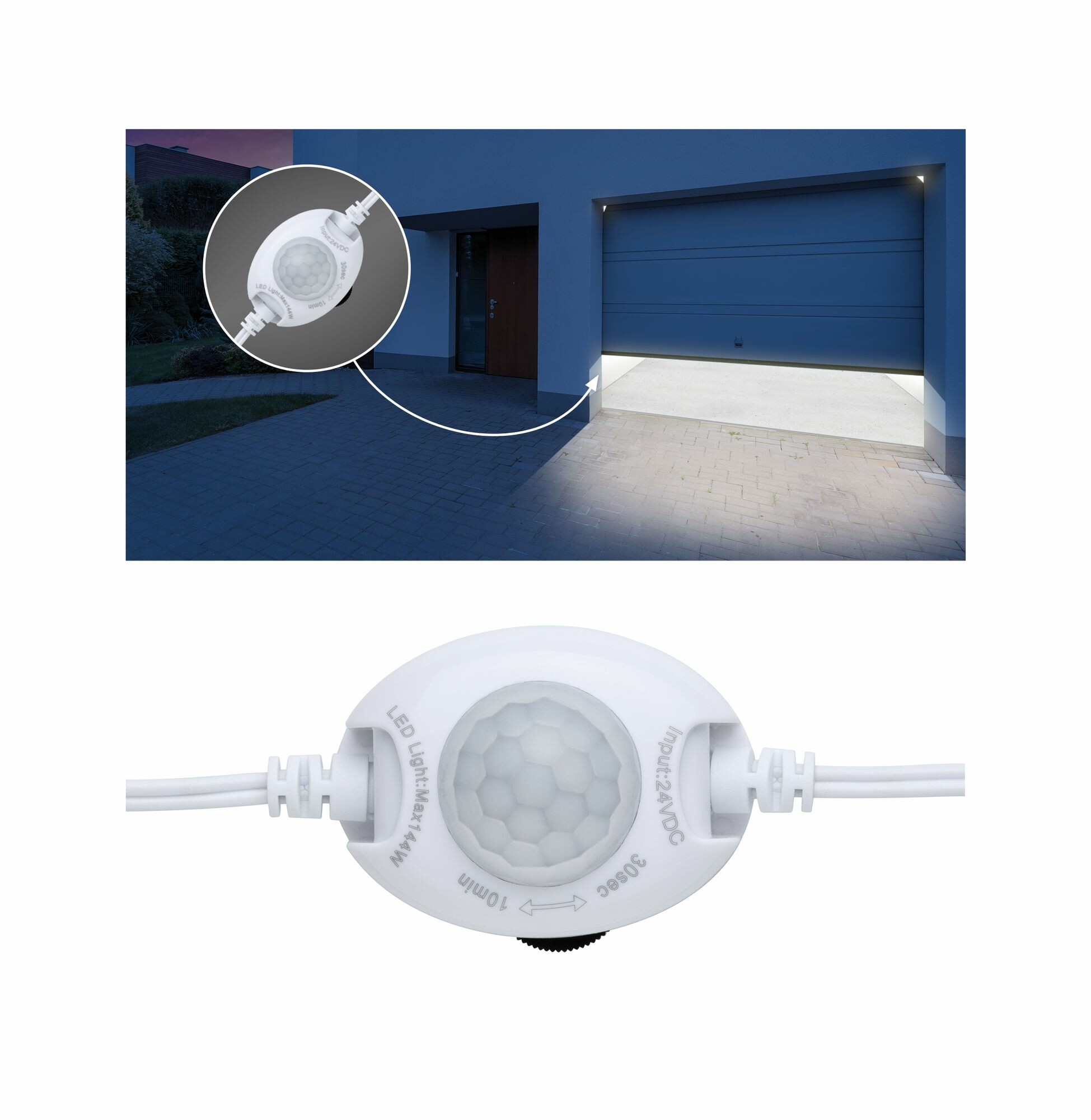 Paulmann MaxLED Sensor Night PIR DC 24V max. 144W Weiß