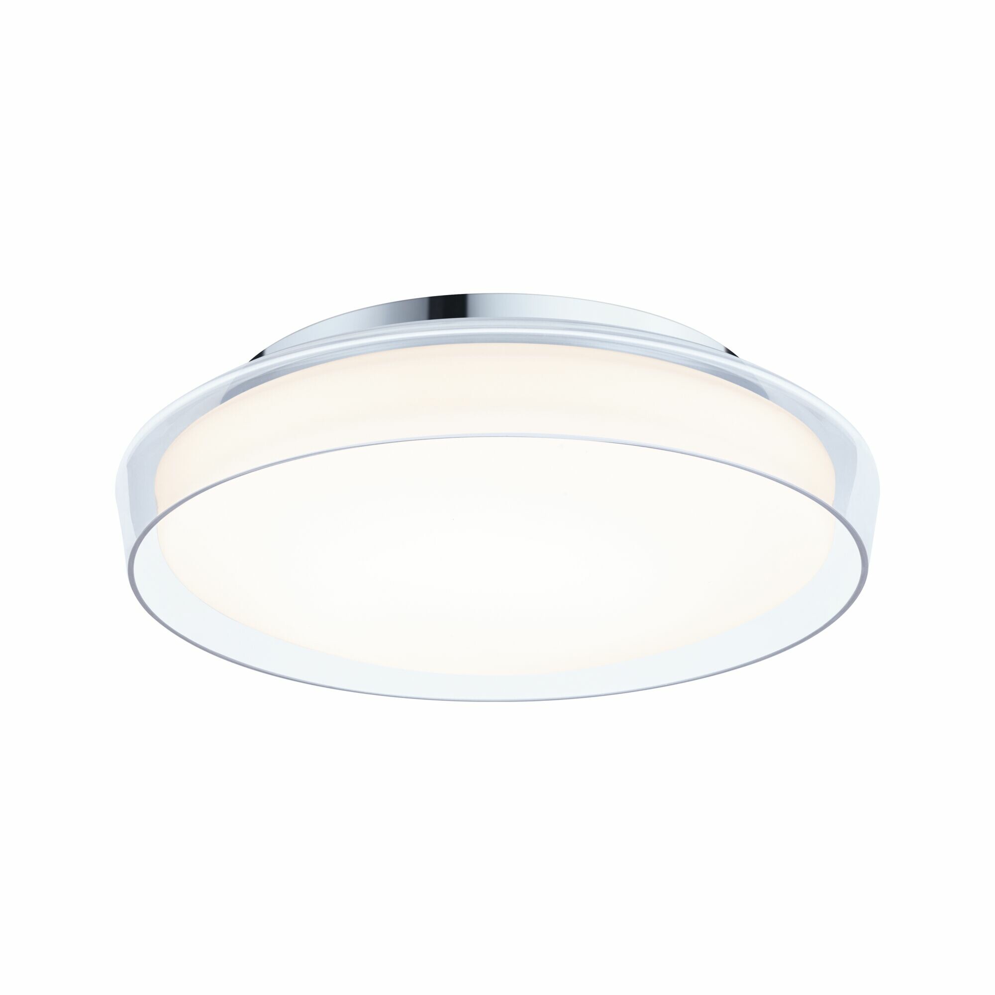 Paulmann Selection Bathroom LED Deckenleuchte Luena IP44  3000K 860lm 230V 16.5W  Glas#Chrom