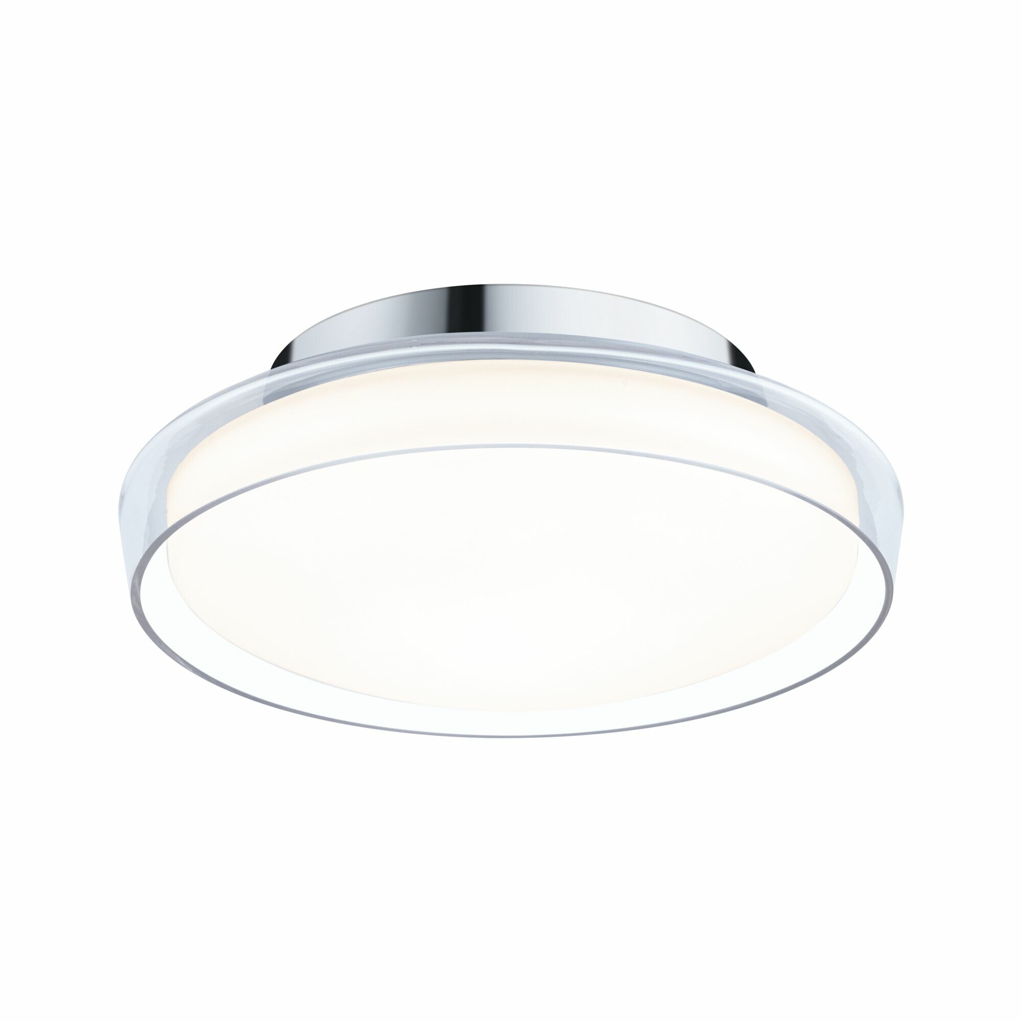 Paulmann Selection Bathroom LED Deckenleuchte Luena IP44  3000K 600lm 230V 11.5W  Glas#Chrom