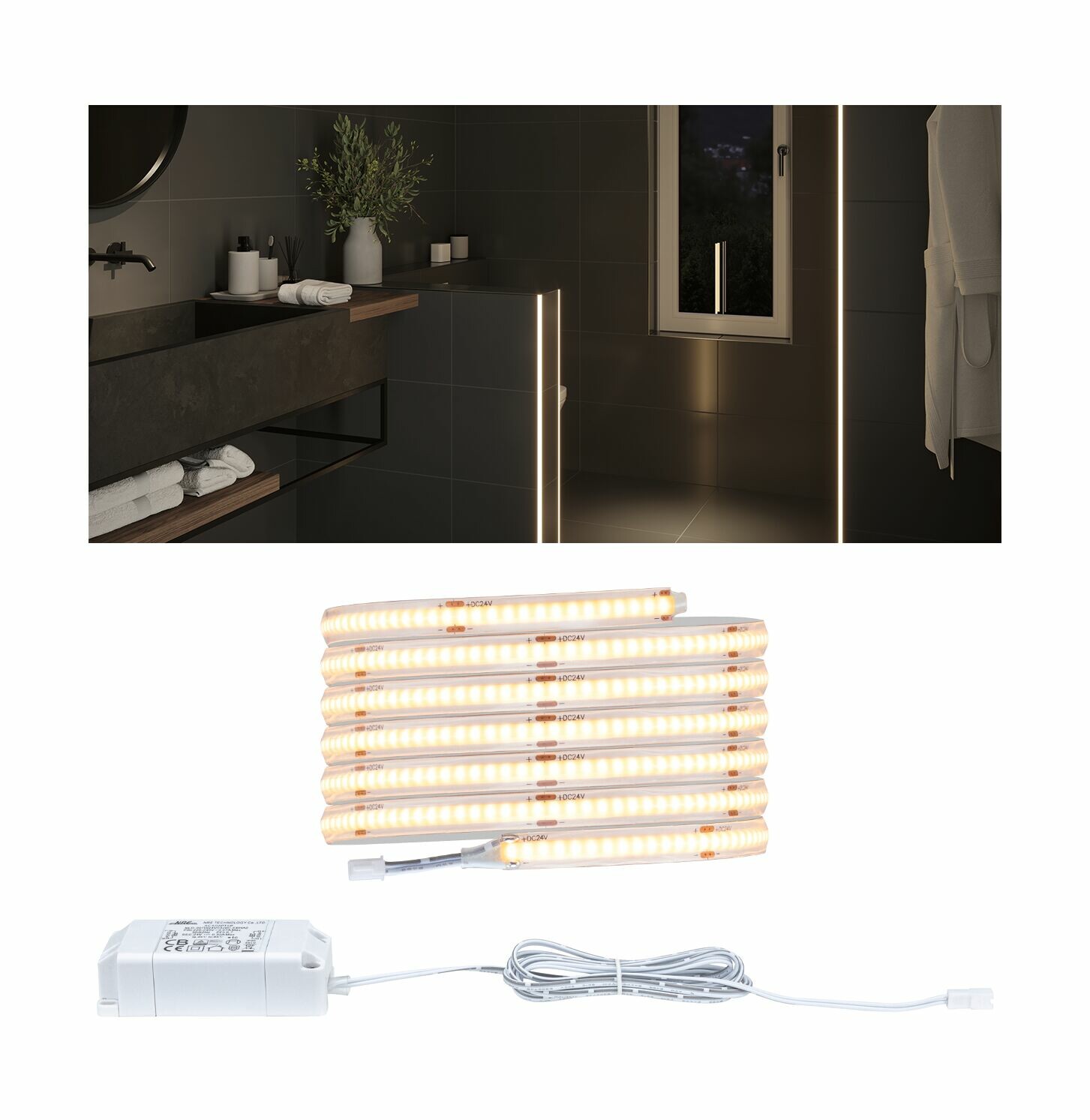 Paulmann LumiTiles LED Stripe Full-Line COB Slim 2m  IP44 6W 230lm/m 280LEDs/m 2700K 7VA