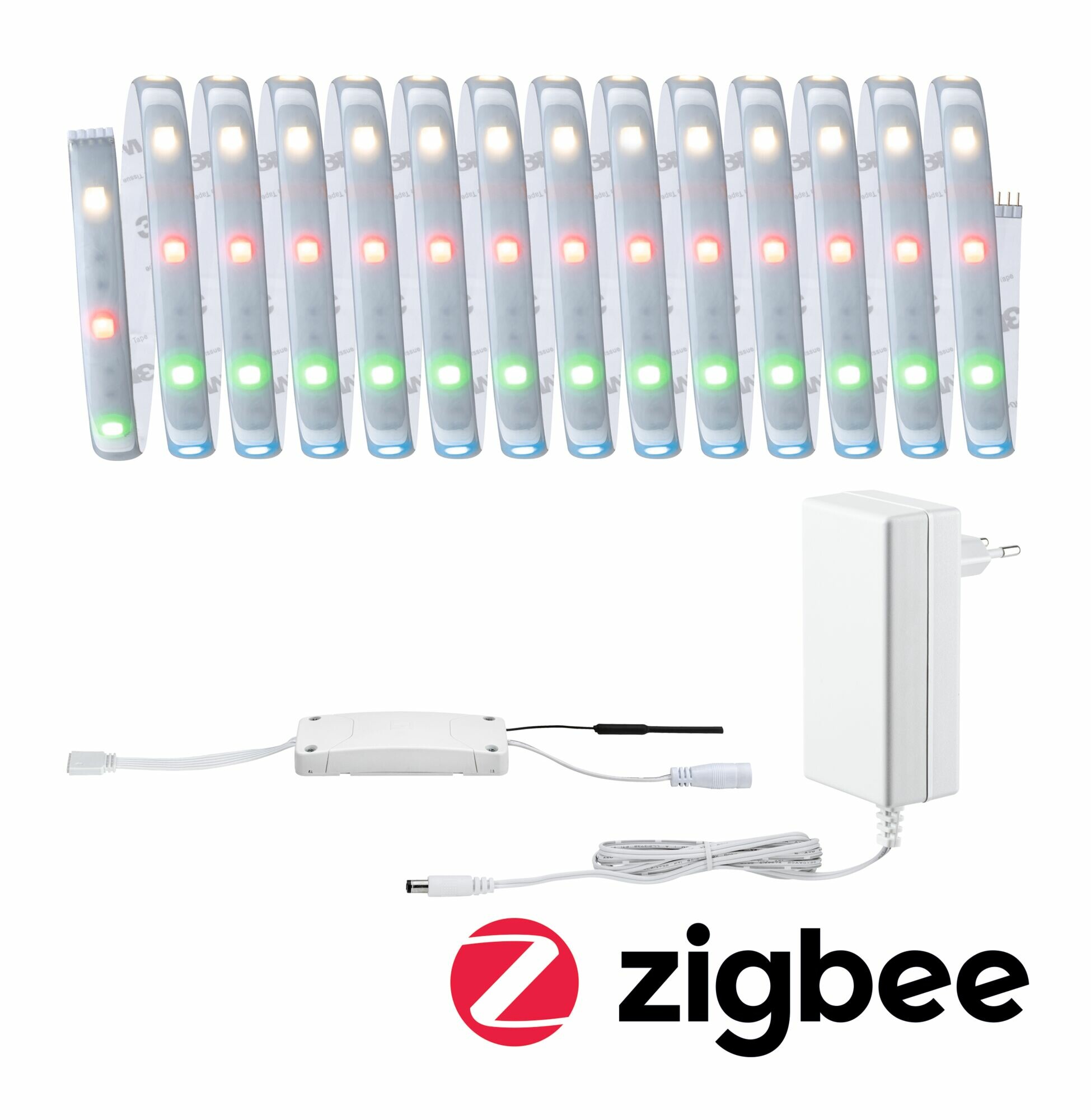 Paulmann MaxLED 250 LED Strip Smart Home Zigbee 3.0 RGBW beschichtet Basisset  5m  IP44 22W 180lm/m 30LEDs/m RGBW+ 36VA