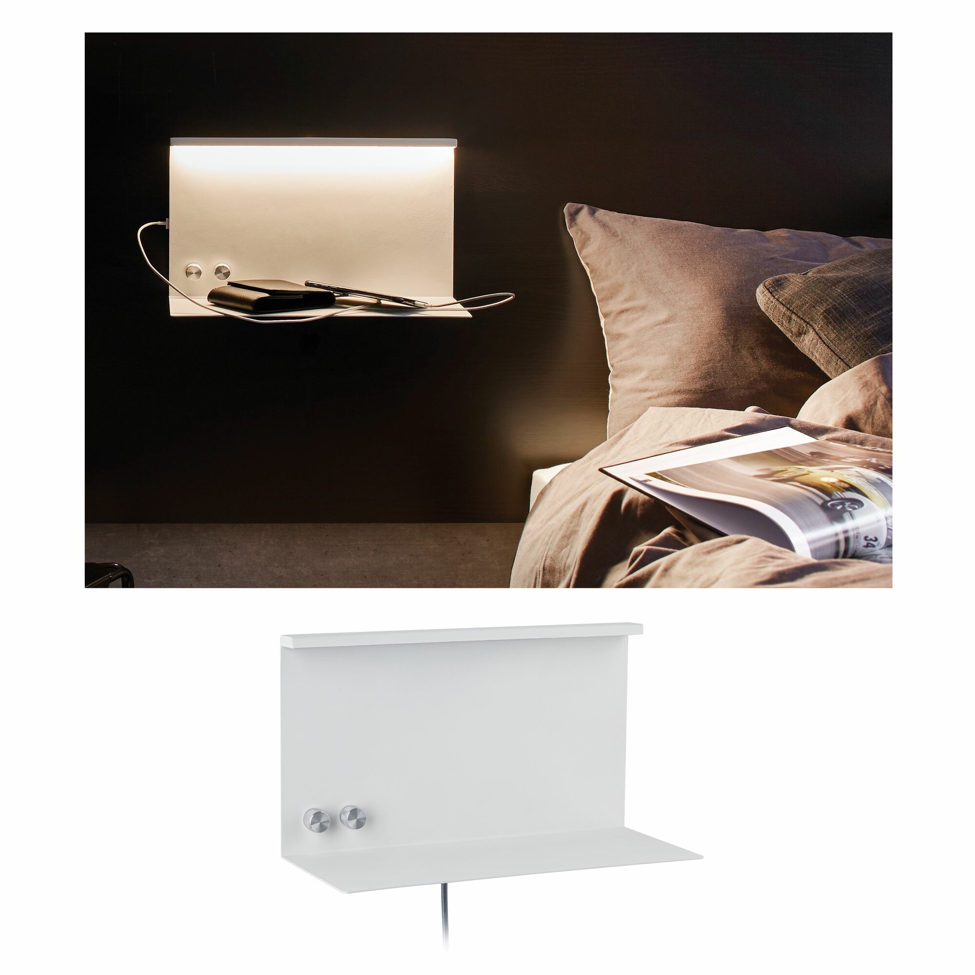 Paulmann LED Wandleuchte Jarina    3000K 540lm / 200lm 230V 4.5 / 1x1.6W dimmbar Weiß