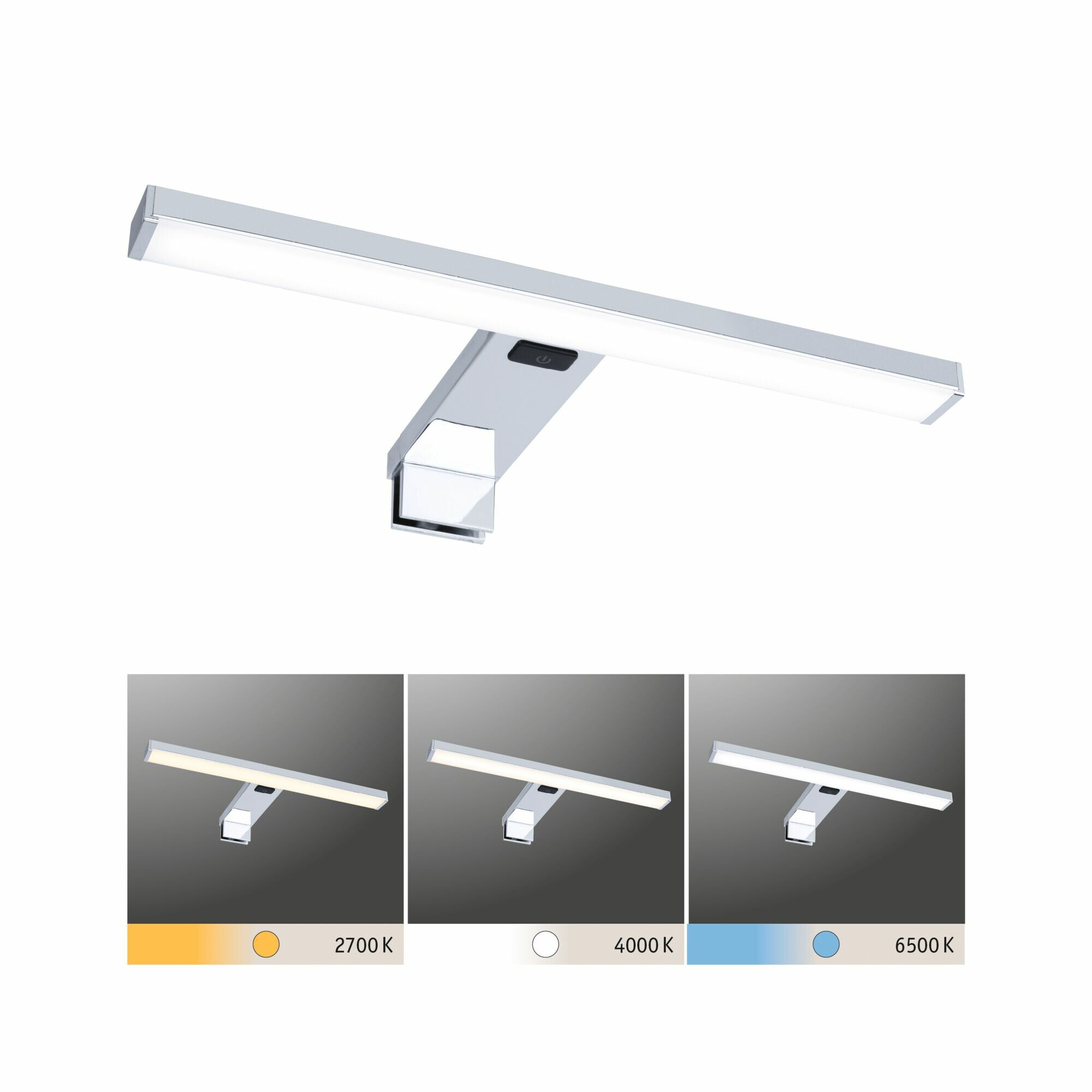 Paulmann LED Spiegelleuchte Selo  IP44  Tunable White 400lm 230V 3.7W  Chrom