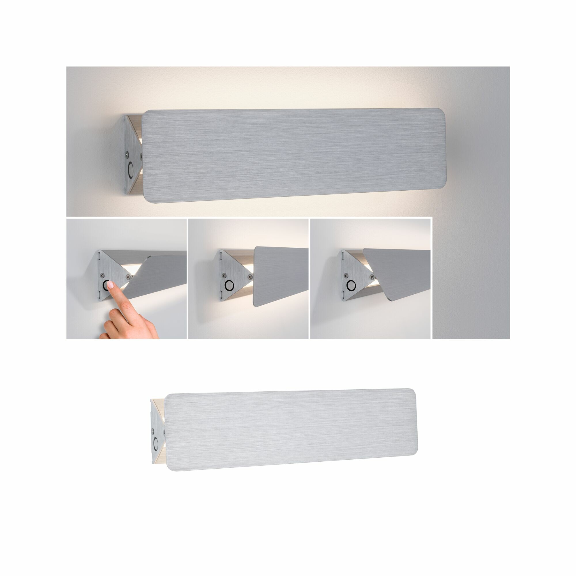 Paulmann LED Wandleuchte Katla   2700K 340lm 230V 7W  Alu gebürstet