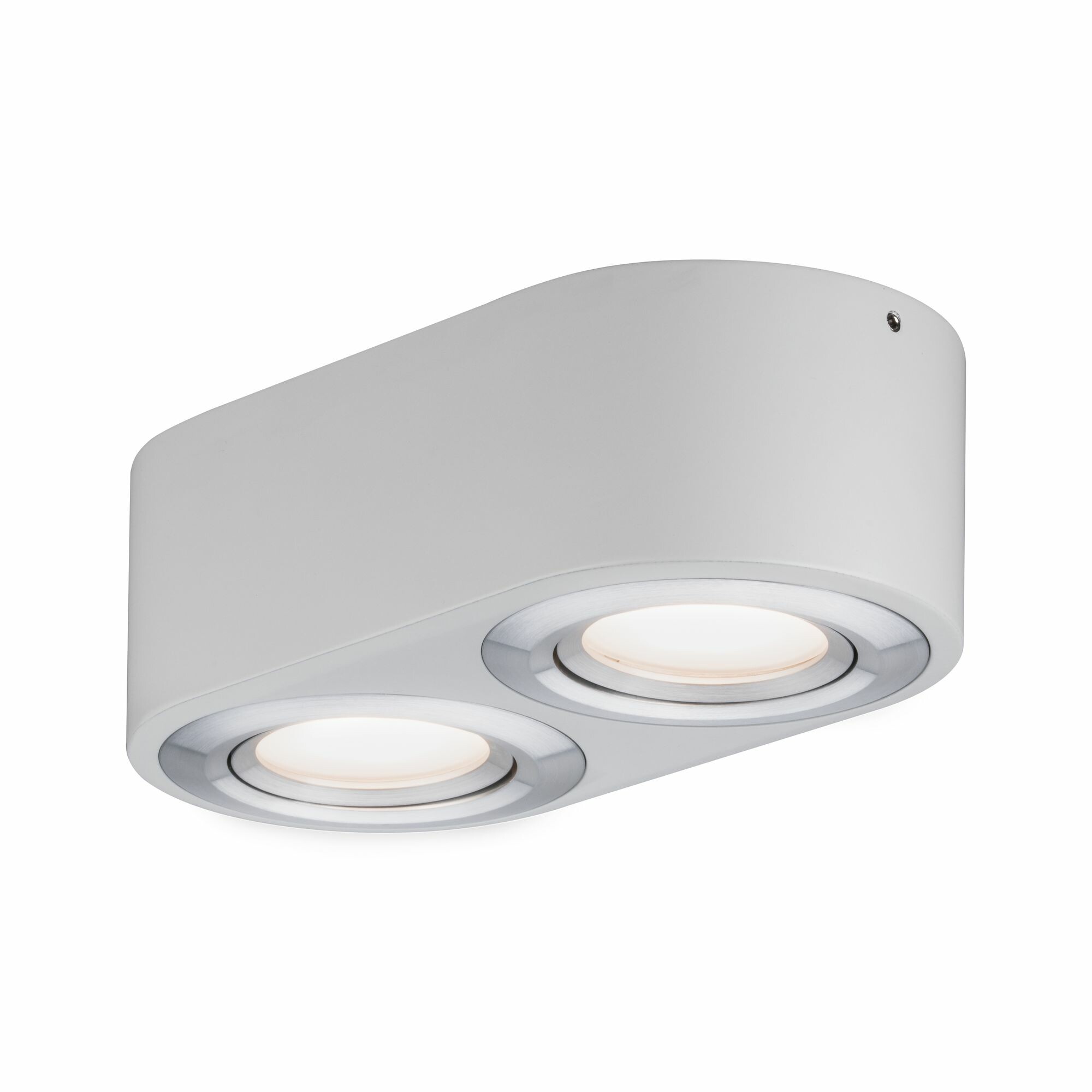 Paulmann LED Deckenleuchte 3-Step-Dim Argun    3000K 2x280lm 230V 2x4.8W dimmbar Weiß#Alu gebürstet