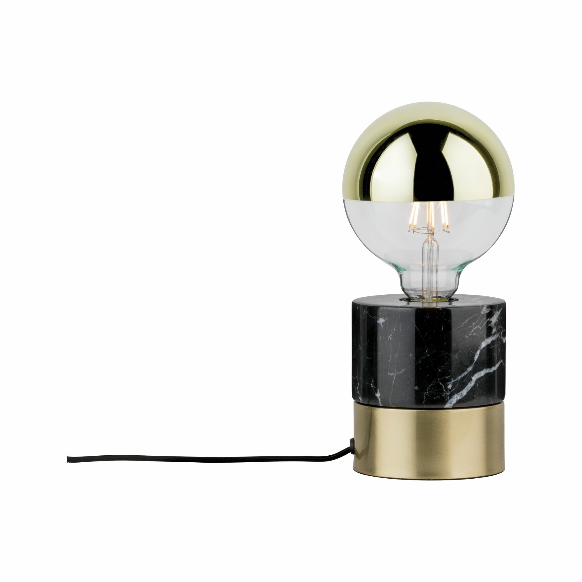 Paulmann Neordic Tischleuchte Vala E27   max. 20W Messing gebürstet#Marmor Metall#Marmor