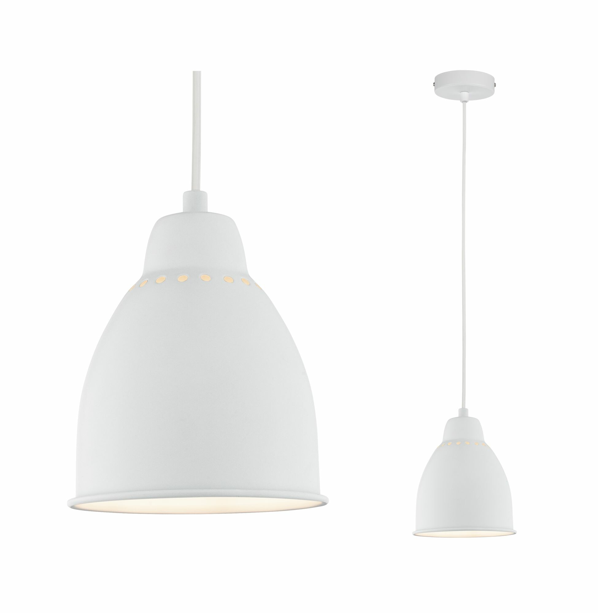Paulmann Neordic Pendelleuchte Hilla   E27   max. 40W Weiß dimmbar Metall