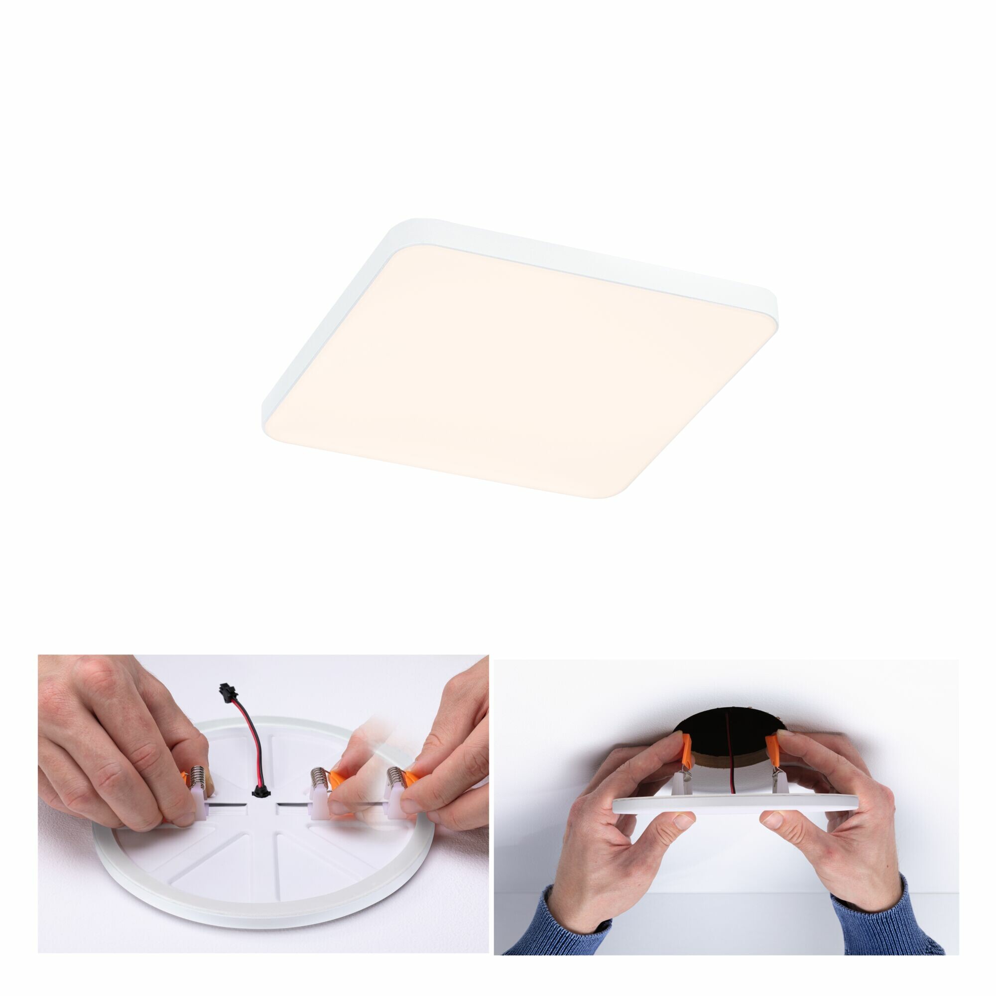Paulmann VariFit LED Einbaupanel Veluna Edge IP44 eckig 120x120mm  8.5W 650lm 3000K Weiß