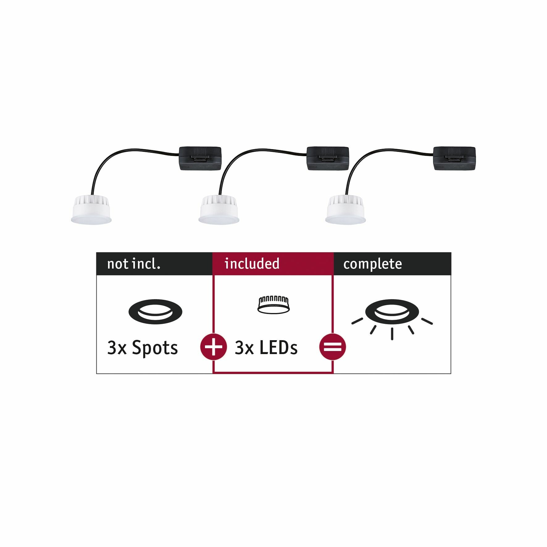 Paulmann LED Modul Einbauleuchte Choose Coin 3er-Set   rund 50mm  Coin 3x6W 3x470lm 230V  2700K Satin