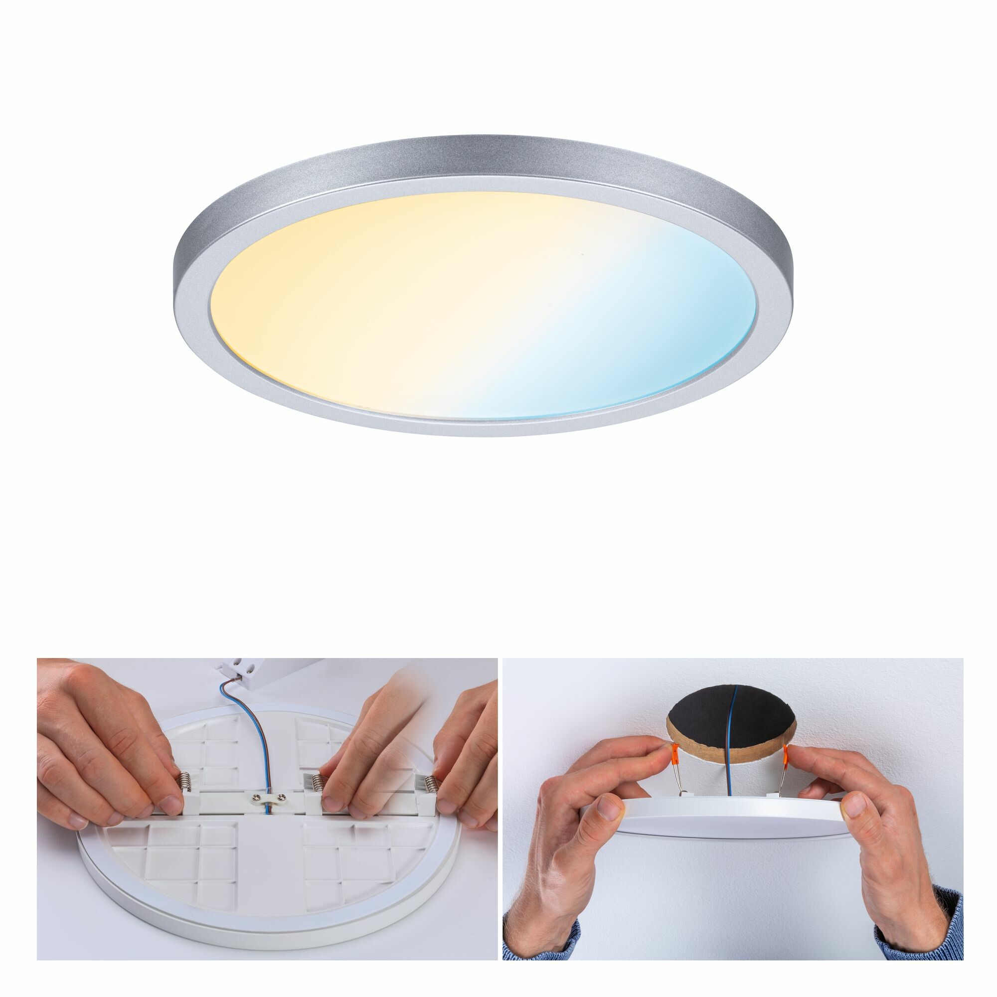 Paulmann VariFit LED Einbaupanel Smart Home Zigbee 3.0 Areo IP44 rund 175mm  13W 1200lm Tunable White Chrom matt dimmbar