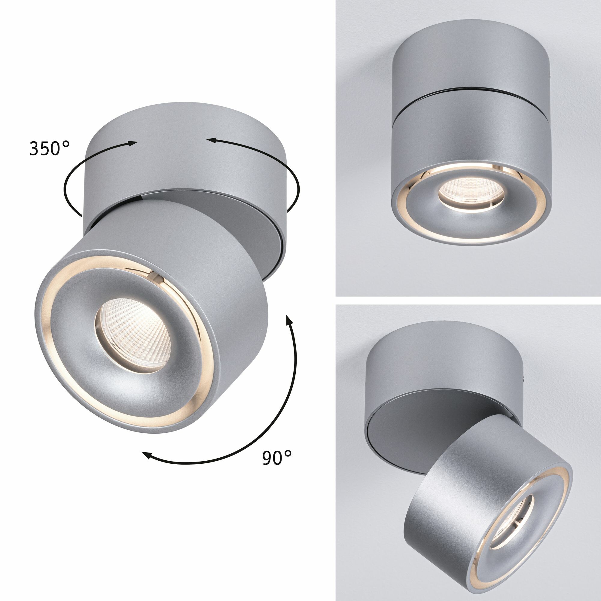 Paulmann LED Deckenleuchte Spircle     78mm   8W 550lm 230V  3000K Chrom matt