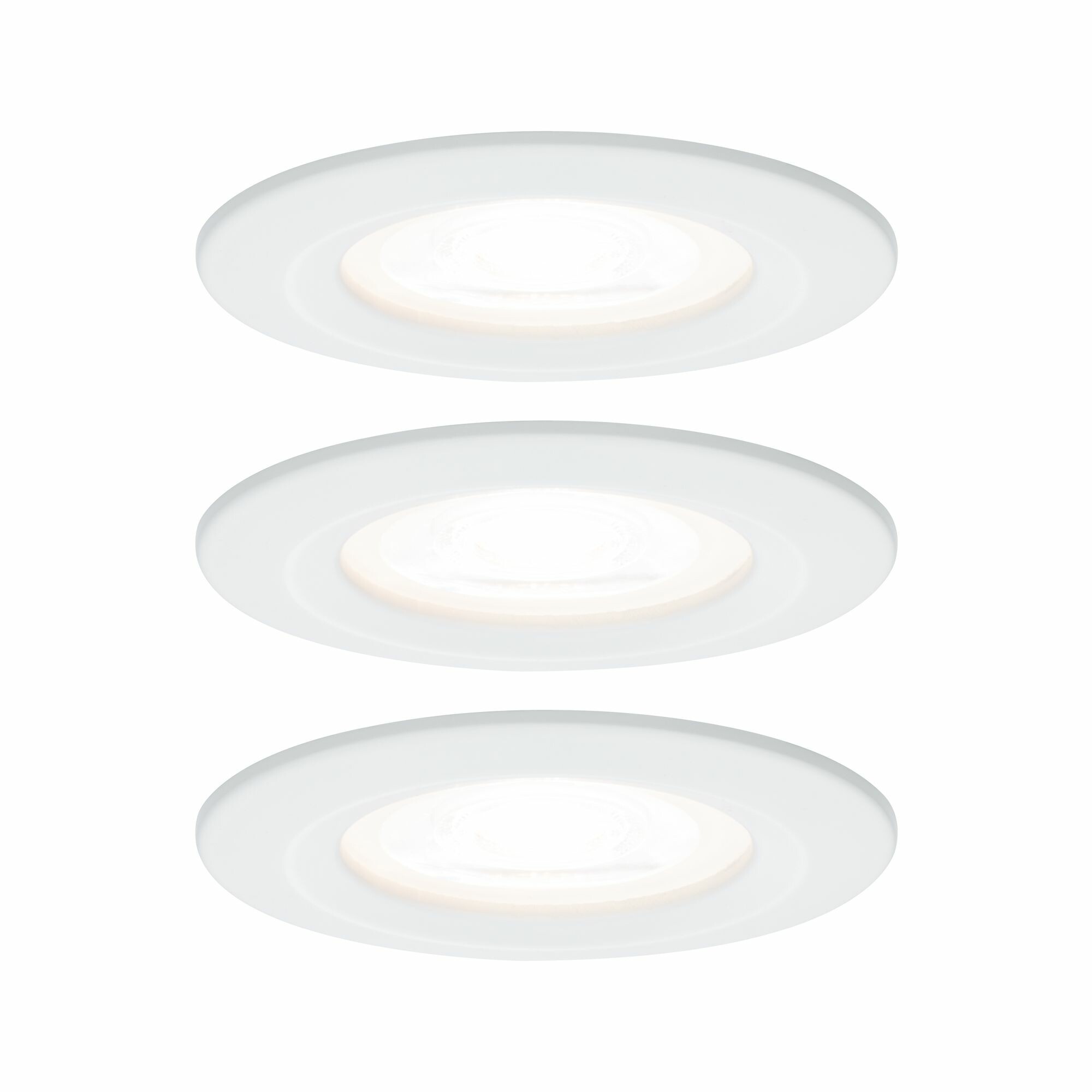 Paulmann LED Einbauleuchte 3-Step-Dim Nova Basisset starr IP44 rund 78mm  GU10 3x6.5W 3x460lm 230V dimmbar 2700K Weiß matt