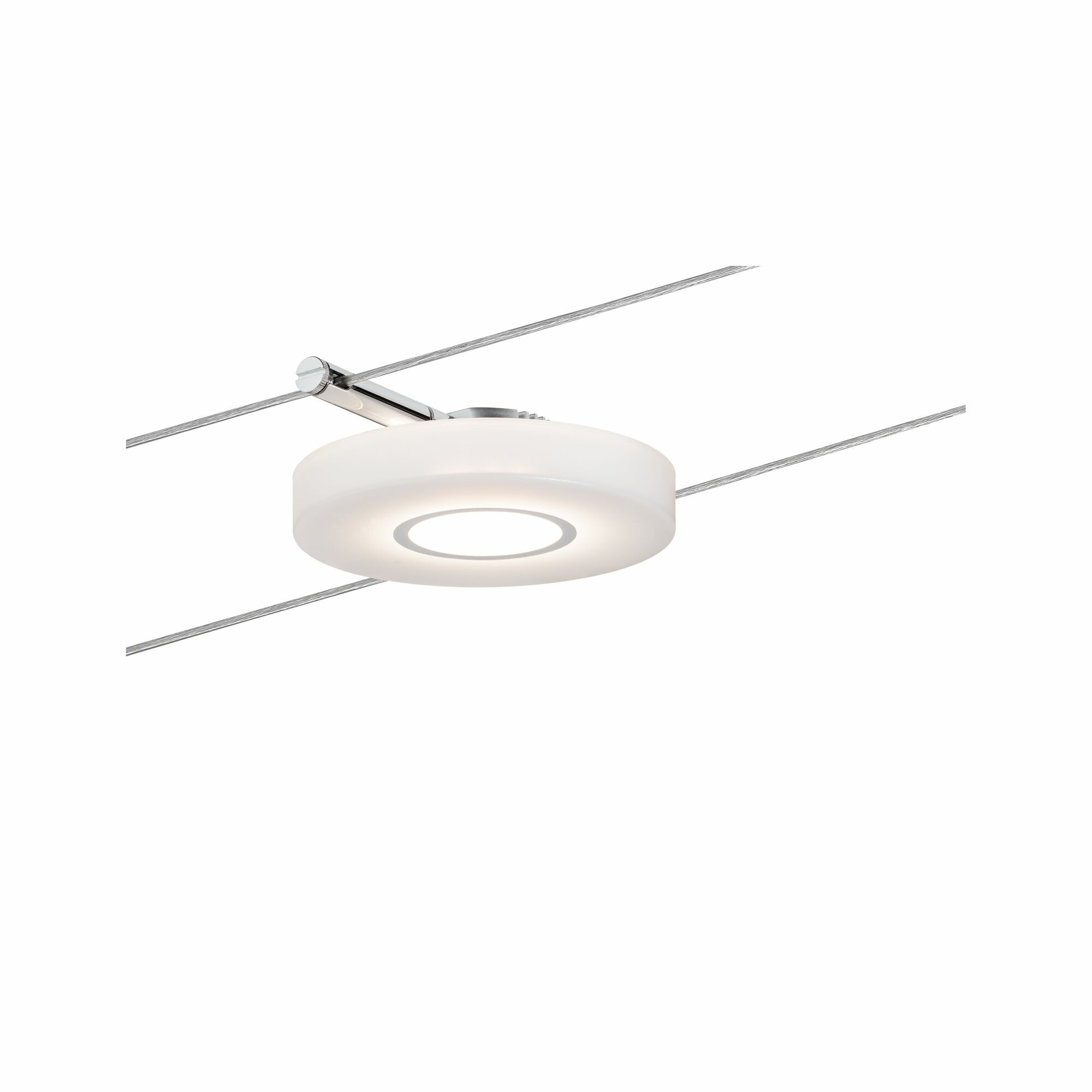 Paulmann LED Seilsystem DiscLED I Einzelspot  200lm 4W 2700K  230/12V Chrom#Satin
