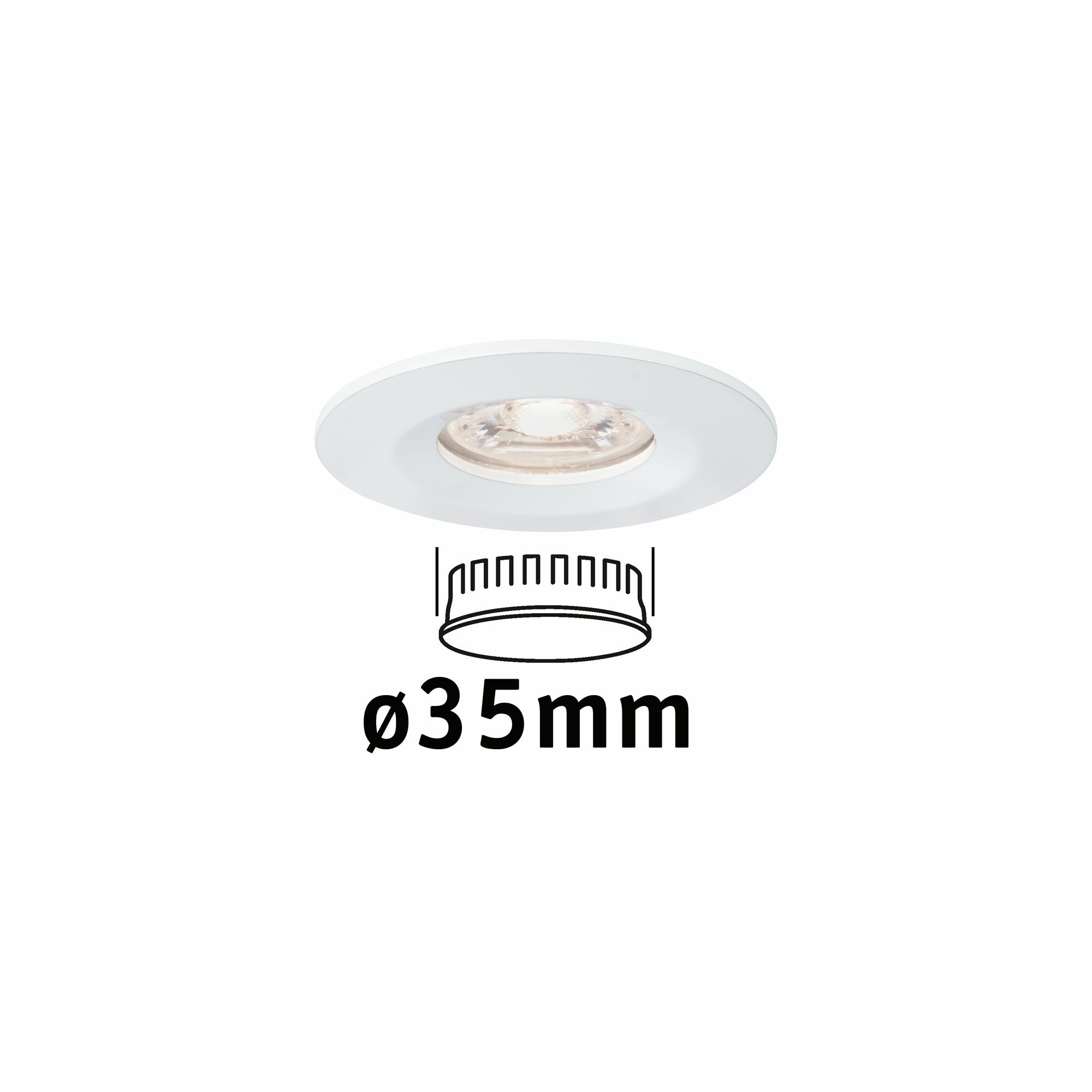 Paulmann LED Einbauleuchte Nova Mini Coin Einzelleuchte starr IP44 rund 65mm  Coin 4W 310lm 230V  2700K Weiß matt