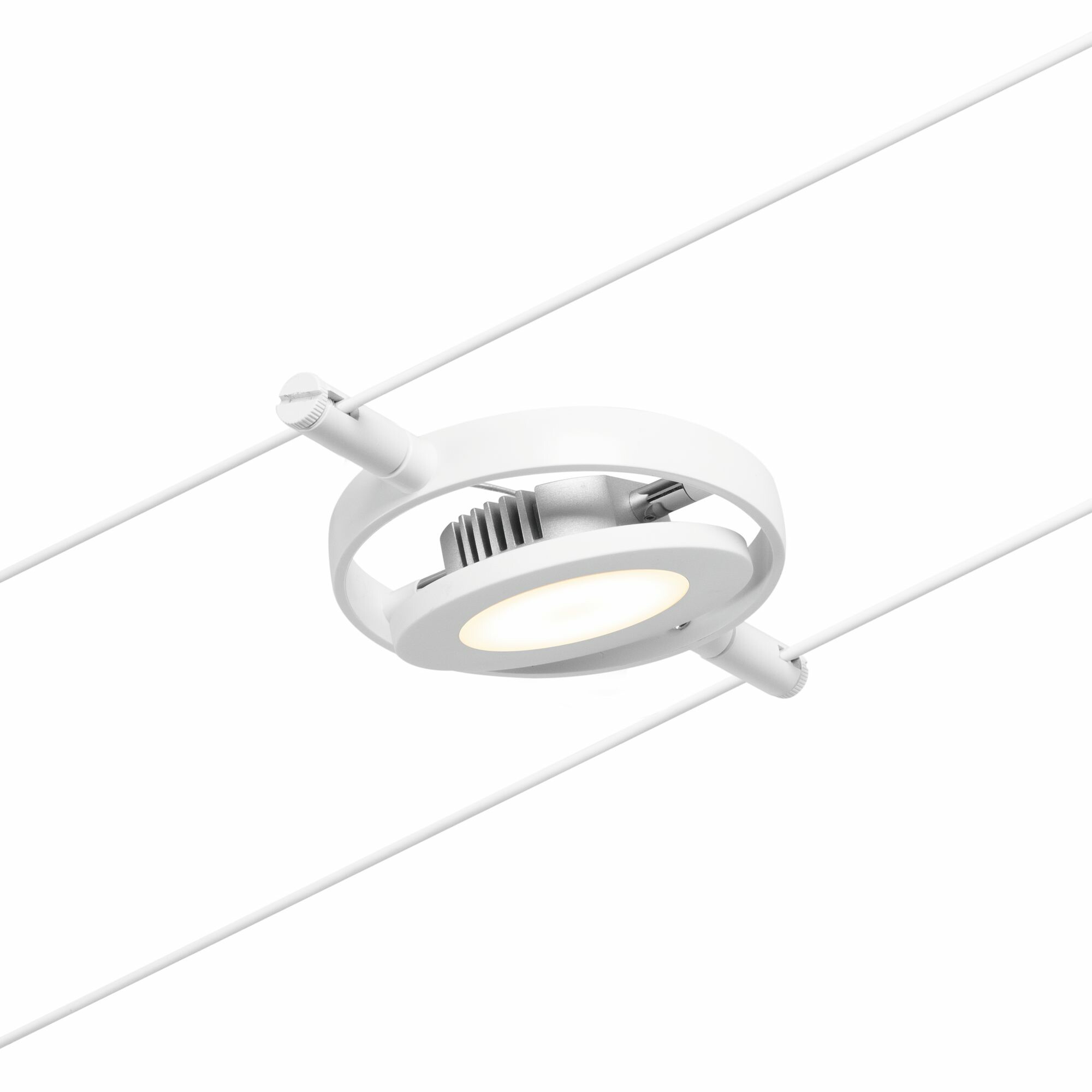 Paulmann CorDuo LED Seilsystem RoundMac Einzelspot  200lm 4.5W 3000K  12V Weiß matt#Chrom