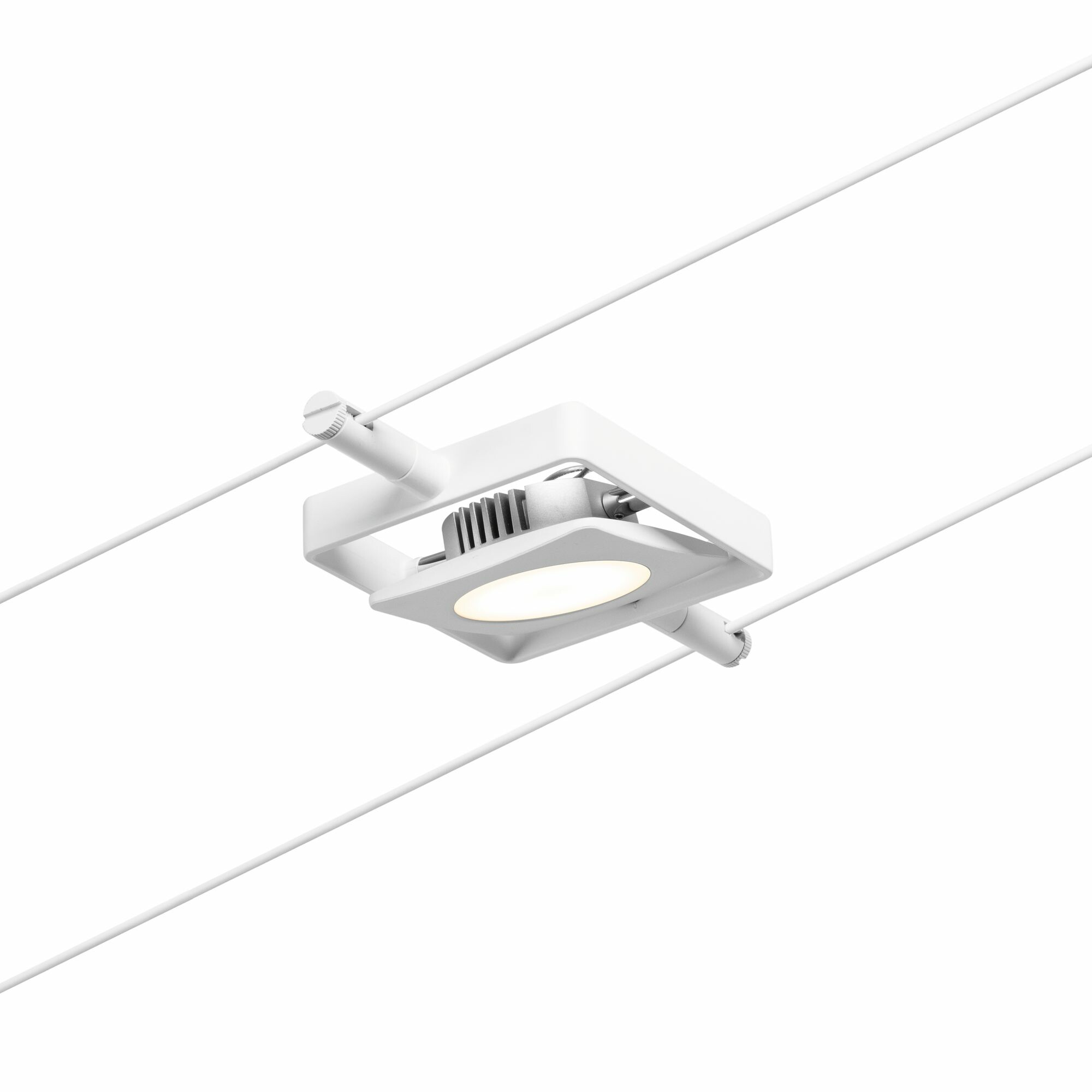 Paulmann CorDuo LED Seilsystem MacLED Einzelspot  250lm 4.5W 3000K  12V Weiß matt#Chrom