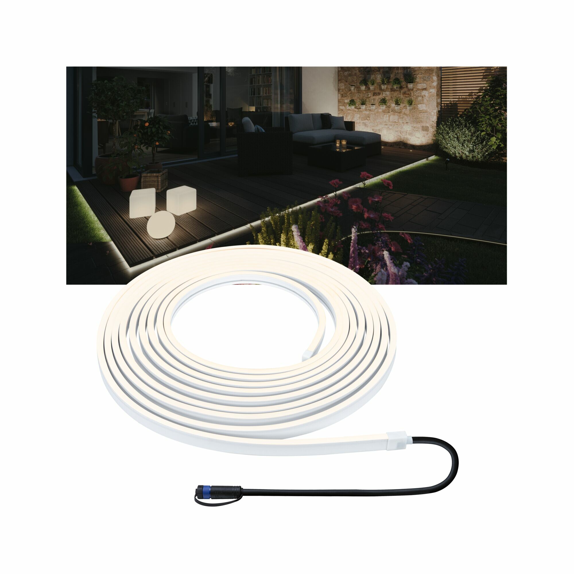 Paulmann Plug & Shine LED Stripe Smooth Einzelstripe  IP68 3000K 46W   Weiß
