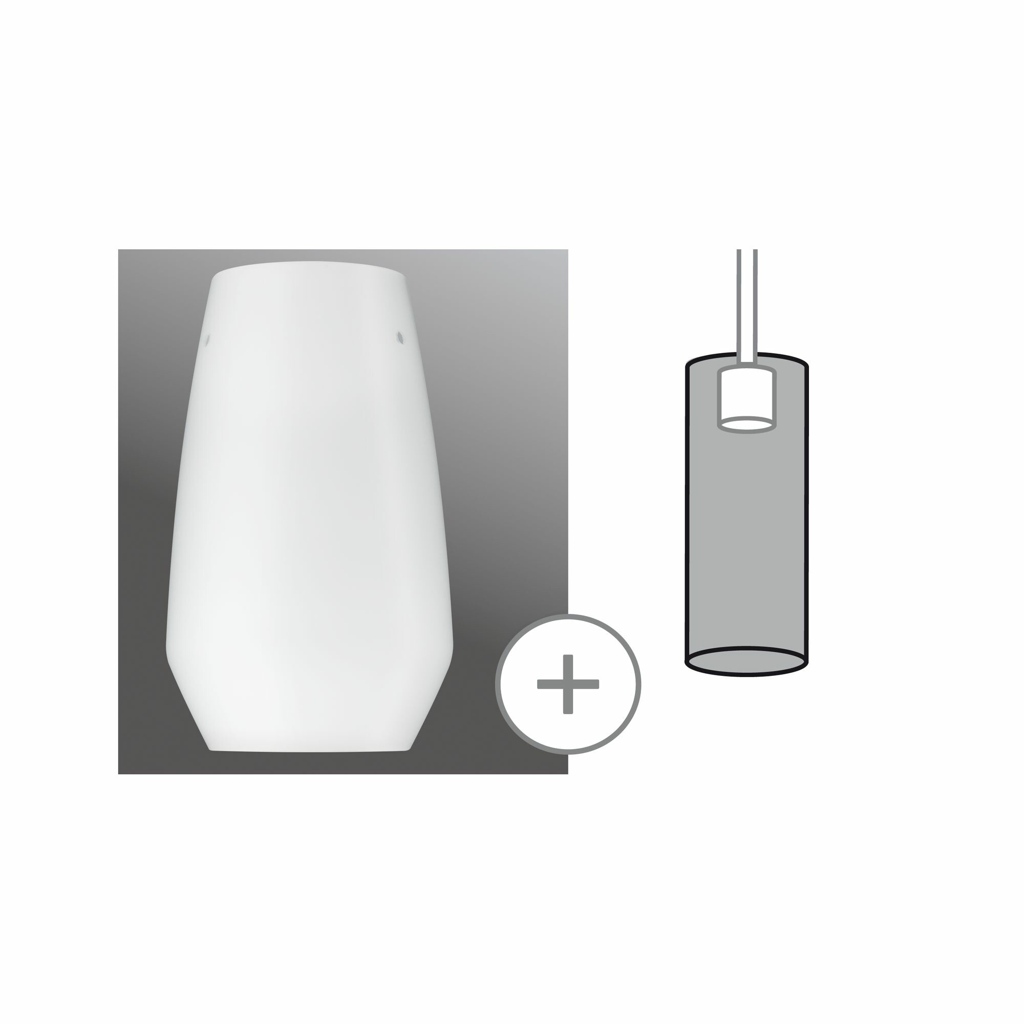 Paulmann URail Schirm Vento 2Easy  170mm Opal