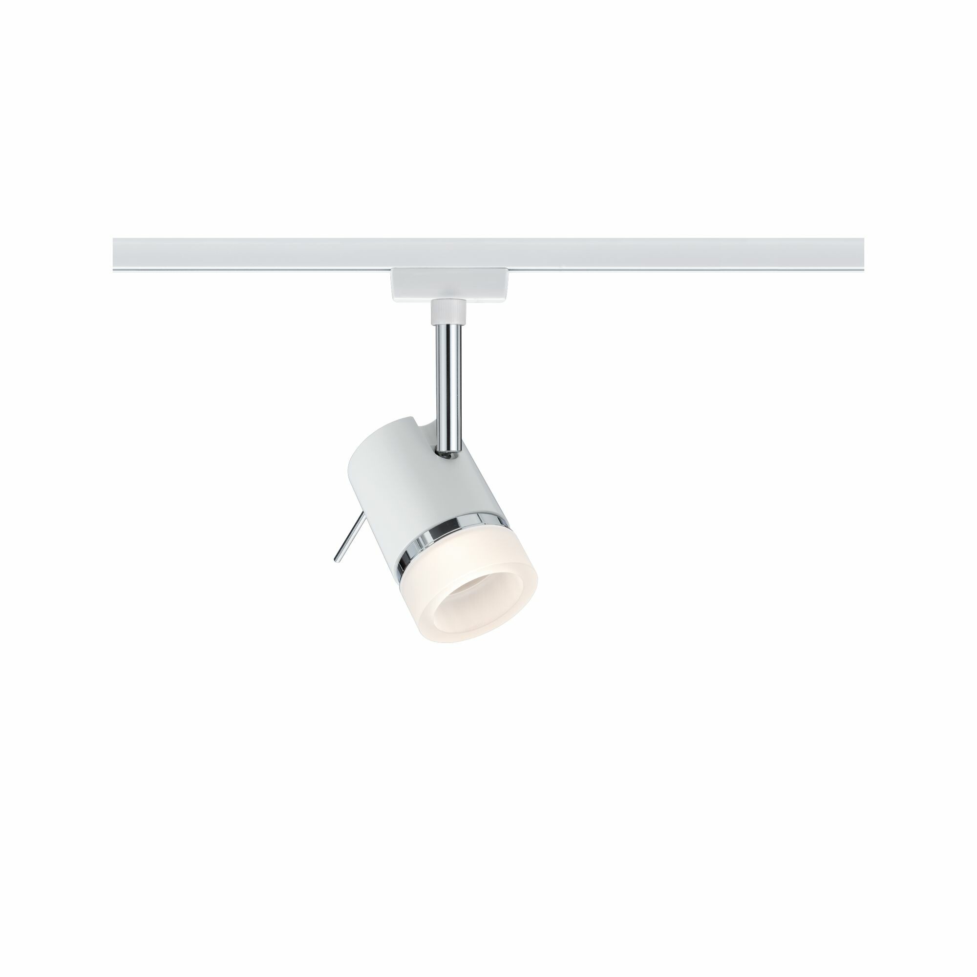 Paulmann URail Schienenspot Pipe Einzelspot GU10  max. 10W  dimmbar 230V Weiß#Chrom