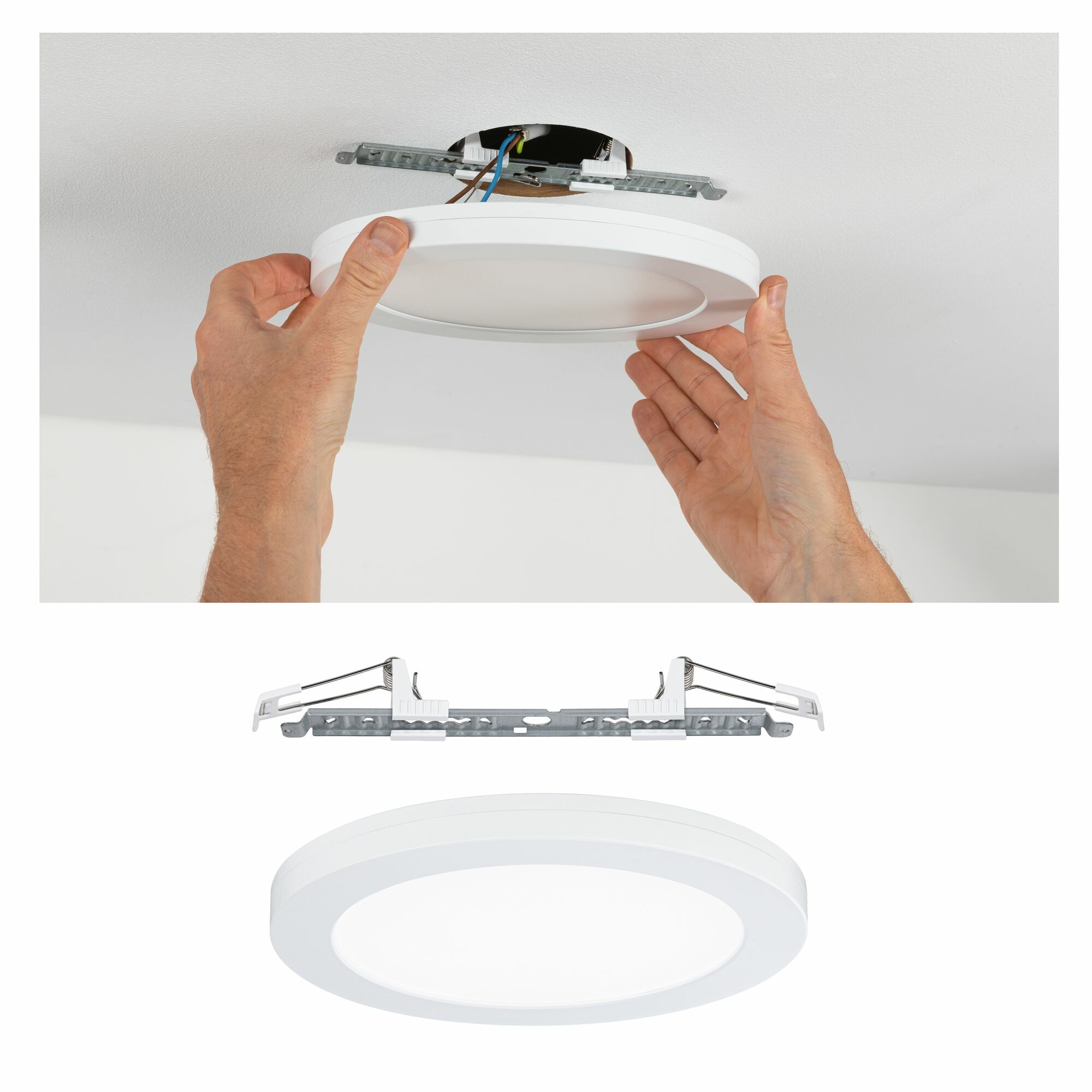 Paulmann LED Einbaupanel 2in1 Cover-it  rund 225mm  16.5W 1200lm 4000K Weiß matt
